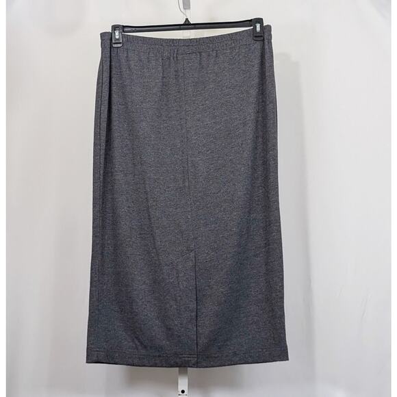 Vintage 90s Top Skirt Set Long Sleeve Midi Gray Women's Size 18 New Deadstock - Picture 9 of 12